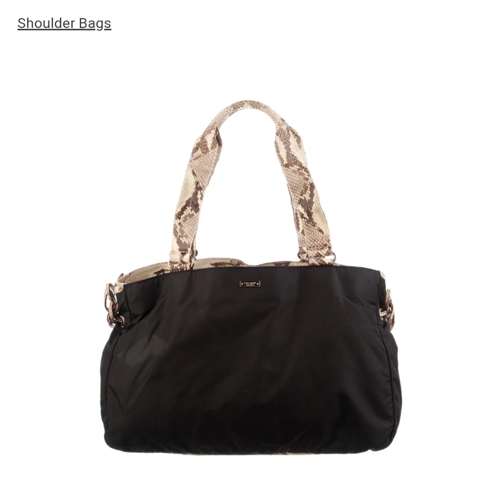 Kate  Spade Nylon w/snakeskin trim shoulder Bag - GUC - Picture 5 of 13